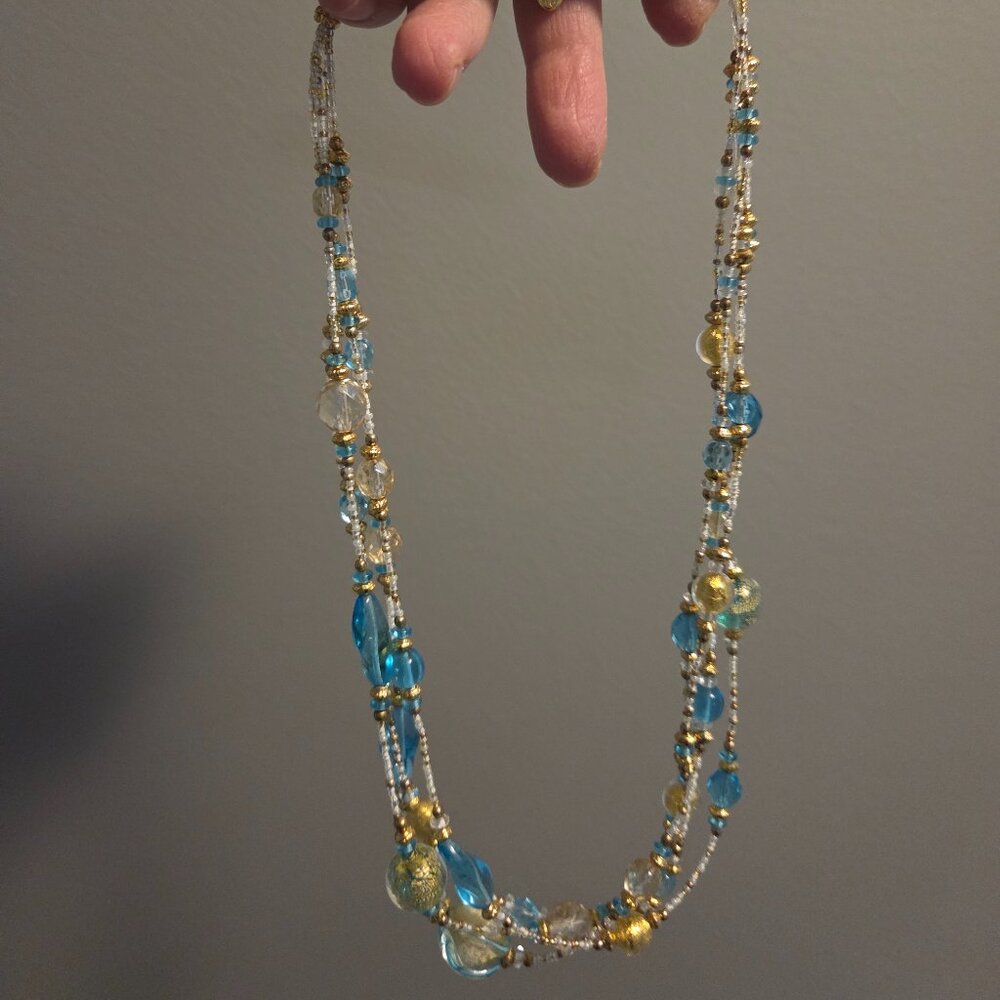 Statement necklace made in Italy with Murano glass